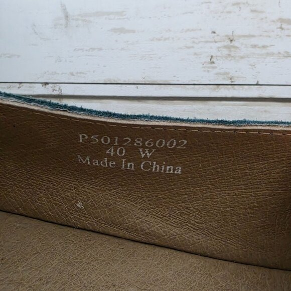 Fly London Lyka Wedge Mary Jane Loafer Green Suede Leather EUC Classic 40 US 9 - Picture 8 of 8